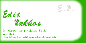 edit makkos business card